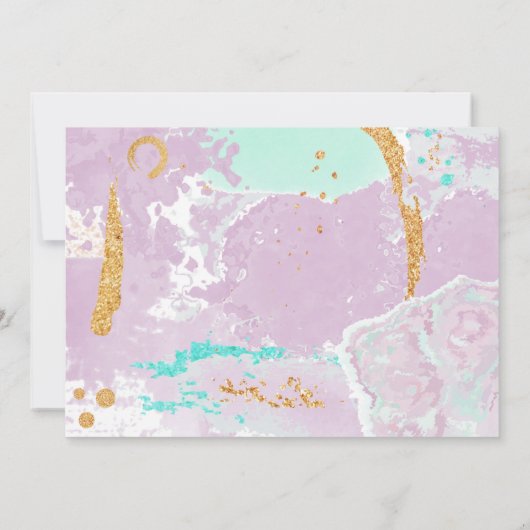 Verjaardagsuitnodiging schilderen met foto kaart (Achterkant)