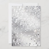 verjaardagsuitnodiging | Simpel zilver Kaart (Achterkant)