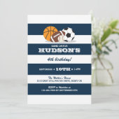 Verjaardagsuitnodiging sport - honkbal, American f Kaart (Staand voorkant)