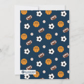 Verjaardagsuitnodiging sport - honkbal, American f Kaart (Achterkant)