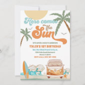 Verjaardagsuitnodiging Strand Surf Bus Kaart (Voorkant)