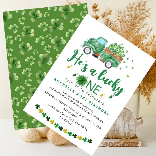 Verjaardagsuitnodiging Sweet Lucky One Kaart