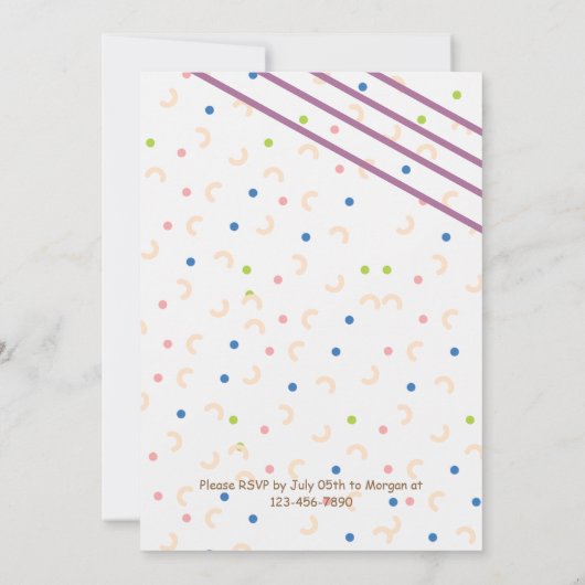 Verjaardagsuitnodiging Teddy Bear Explorer Kaart (Achterkant)