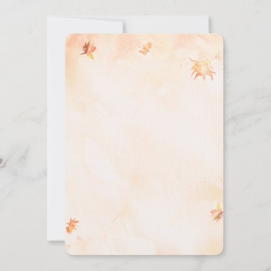 Verjaardagsuitnodiging teddybeer herfst voor elke kaart (Achterkant)