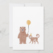 Verjaardagsuitnodiging template voor feestdieren kaart (Achterkant)