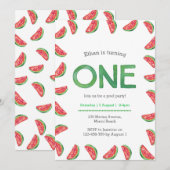 verjaardagsuitnodiging | tropische watermeloen kaart (Voorkant / Achterkant)