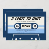 Verjaardagsuitnodiging tweede verjaardag vintage c kaart (Voorkant / Achterkant)