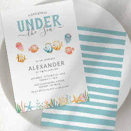 Verjaardagsuitnodiging Under the Sea Kaart