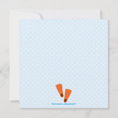 verjaardagsuitnodiging van de zomerpoolpartij van  kaart (Achterkant)