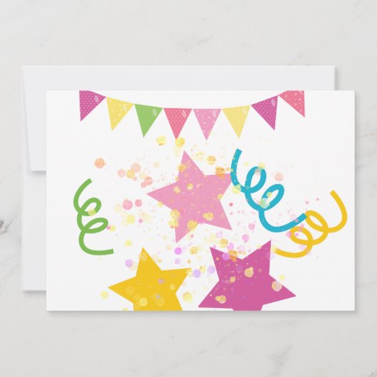 verjaardagsuitnodiging van Dog party Kaart (Achterkant)