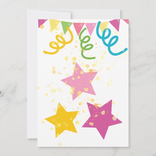 verjaardagsuitnodiging van Dog party Kaart (Achterkant)