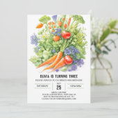 Verjaardagsuitnodiging van Healthy Harvest Kindere Kaart (Staand voorkant)