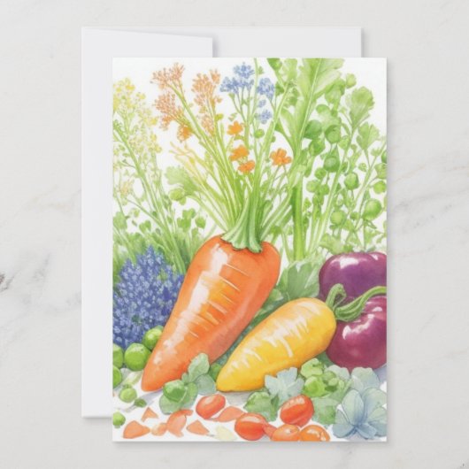 Verjaardagsuitnodiging van Healthy Harvest Kindere Kaart (Achterkant)