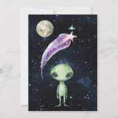 Verjaardagsuitnodiging van het Kind met het thema  Kaart (Achterkant)