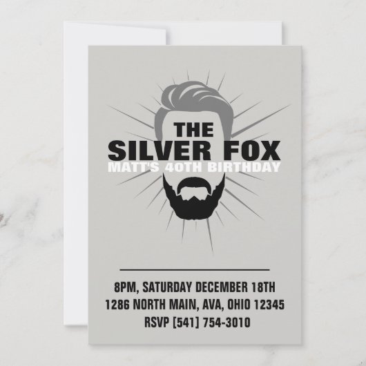 verjaardagsuitnodiging van mannen kaart (Voorkant)