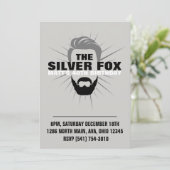 verjaardagsuitnodiging van mannen kaart (Staand voorkant)