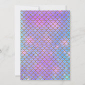 verjaardagsuitnodiging van Mermaid narwhale Kaart (Achterkant)