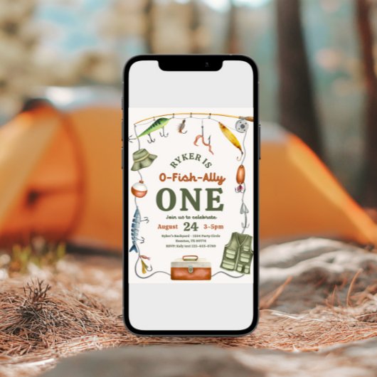 Verjaardagsuitnodiging van O-Fish-Ally Kaart
