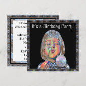 Verjaardagsuitnodiging vieren kaart (Voorkant / Achterkant)