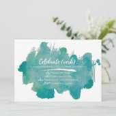 Verjaardagsuitnodiging vieren kaart (Staand voorkant)