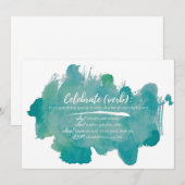 Verjaardagsuitnodiging vieren kaart (Voorkant / Achterkant)