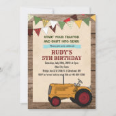 VERJAARDAGSUITNODIGING - Vintage Tractor voor elke Kaart (Voorkant)
