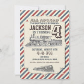 Verjaardagsuitnodiging Vintage Uitnodigt Kaart (Voorkant)