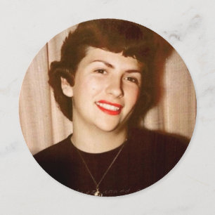VERJAARDAGSUITNODIGING - Vinylplaat met foto Kaart