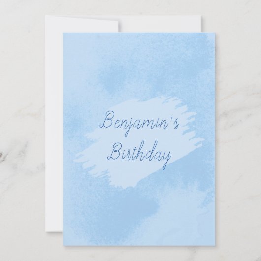 Verjaardagsuitnodiging vliegtuigreis kaart (Achterkant)