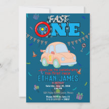 Verjaardagsuitnodiging voor 1e verjaardag jongen B