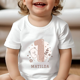 Verjaardagsuitnodiging voor 1e verjaardag van Cute