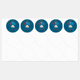 Verjaardagsuitnodiging voor 1e verjaardag van een labels