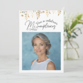 Verjaardagsuitnodiging voor 50 jaar met foto kaart (Staand voorkant)