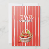 verjaardagsuitnodiging voor aardbeien | 2e verjaar kaart (Achterkant)