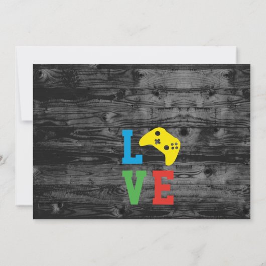 Verjaardagsuitnodiging voor alle gamers kaart (Achterkant)