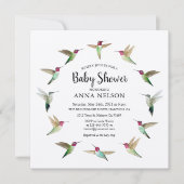 Verjaardagsuitnodiging voor Anna's Kolibrie Babyfe Kaart (Voorkant)