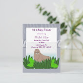 Verjaardagsuitnodiging voor baby walrus kaart (Staand voorkant)