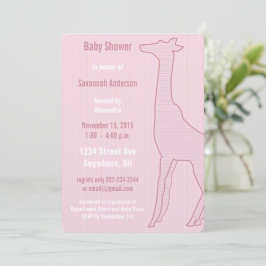 Verjaardagsuitnodiging voor babyshower met vintage kaart (Staand voorkant)