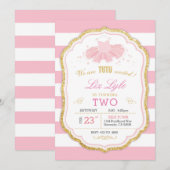 verjaardagsuitnodiging voor Ballerina Kaart (Voorkant / Achterkant)