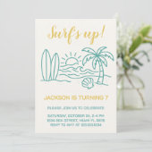 Verjaardagsuitnodiging voor bewerkbare Surven Kaart (Staand voorkant)