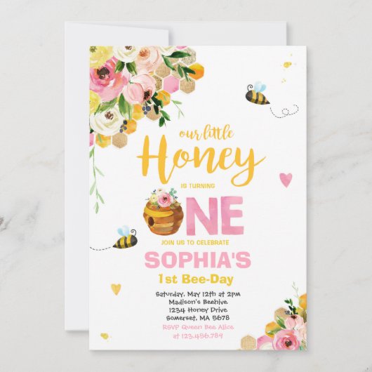 Verjaardagsuitnodiging voor bijen Verjaardagsfeest Kaart (Voorkant)
