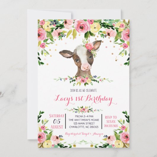 verjaardagsuitnodiging voor boerderij kaart (Voorkant)