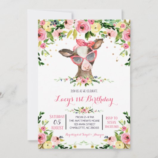 verjaardagsuitnodiging voor boerderij kaart (Voorkant)