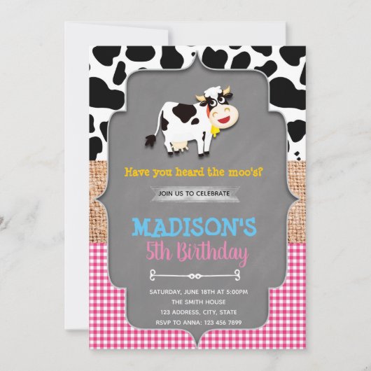 verjaardagsuitnodiging voor boerderij van kabeljau kaart (Voorkant)