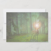 Verjaardagsuitnodiging voor bosherten kaart (Achterkant)