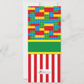 verjaardagsuitnodiging voor bouwstenen kaart (Achterkant)