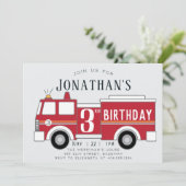 verjaardagsuitnodiging voor brandweerlieden kaart (Staand voorkant)