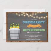 verjaardagsuitnodiging voor Bucket-bier Kaart (Voorkant)