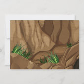 verjaardagsuitnodiging voor Caveman-partij Kaart (Achterkant)