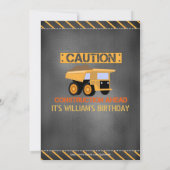 Verjaardagsuitnodiging voor Chalkboard Bouw Kaart (Achterkant)